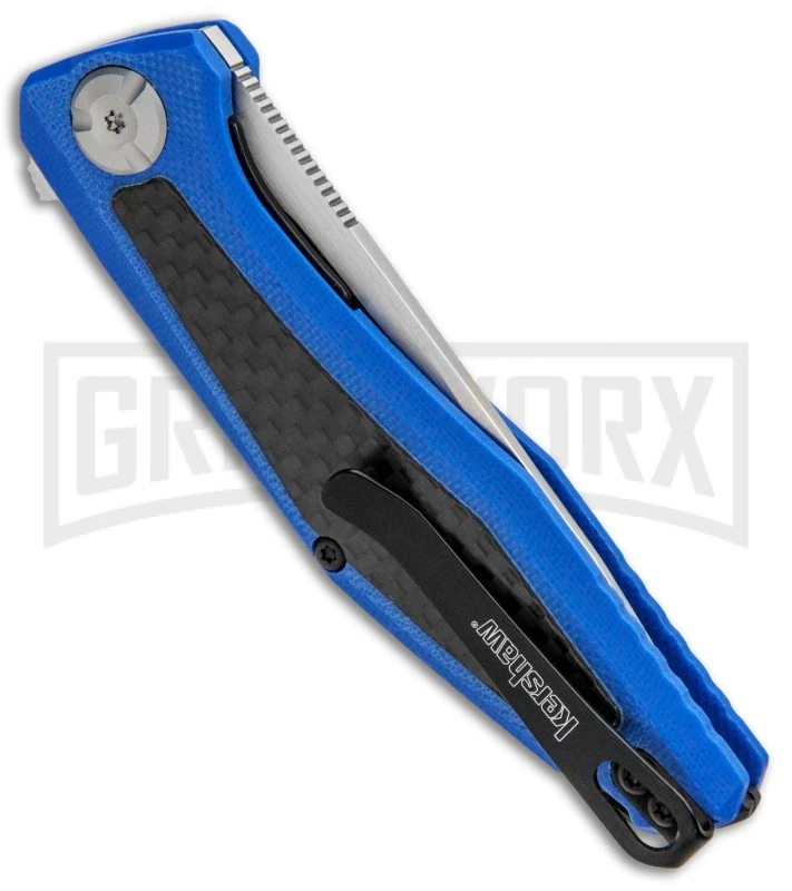 Kershaw Sinkevich Atmos Liner Lock Knife Blue G-10/Carbon Fiber Satin 3 Kershaw Sinkevich Atmos Liner Lock Knife Blue G-10/Carbon Fiber Satin - Image 3