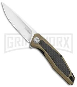 Kershaw Sinkevich Atmos Liner Lock Knife Tan G-10/Carbon Fiber - Satin