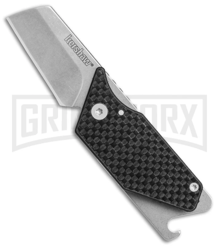 Kershaw Sinkevich Pub Carbon Fiber Folding Knife - Stonewash Plain 1 Kershaw Sinkevich Pub Carbon Fiber Folding Knife - Stonewash Plain