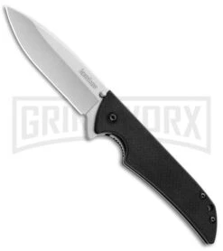 Kershaw Skyline Black G-10 Folding Knife - Stonewash Plain