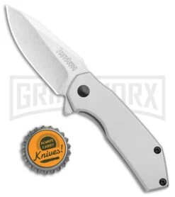 Kershaw Valve Frame Lock Knife Bead Blast Stainless Steel - Stonewash 7 Kershaw Valve Frame Lock Knife Bead Blast Stainless Steel - Stonewash -Grind worx Kershaw Valve FL BB SS SW 1375 BHQ 106041 jr bottlecap large 1