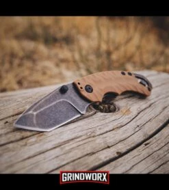 Kershaw Shuffle II Tanto Liner Lock Knife Tan - BlackWash -Grind worx Kershaw shuffle ii tanto tan BHQ 27404 dl large