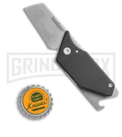 Kershaw Sinkevich Pub Black G10 Friction Lock Knife - Stonewash Plain -Grind worx Kershaw sinkevich Pub Friction lock black sw 4036BLK BHQ 52199 er size large
