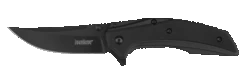 Kershaw Outright Folding Knife Black SS/G10 Handle Trailing Point Black Plain Edge KS8320BLK
