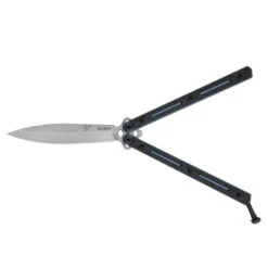 Kershaw Lucha Butterfly Knife Blue/Blackwash Carbon Fiber Handle 20CV Spear Point Plain Edge 5150CF 5 Kershaw Lucha Butterfly Knife Blue/Blackwash Carbon Fiber Handle 20CV Spear Point Plain Edge 5150CF -Grind worx ad7895a5 75b7 40bc a780 71ab97bb0335 24493.1755888768