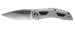 Discontinued Kershaw Norad Frame Lock Flipper Knife Stainless W/ CF Handle Plain D2 Blade 5510