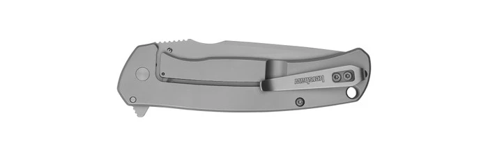 Kershaw Scour Folding Knife Silver Stainless Steel Handle 8Cr13MoV Plain Edge Bead Blast Finish 1416 4 Kershaw Scour Folding Knife Silver Stainless Steel Handle 8Cr13MoV Plain Edge Bead Blast Finish 1416 - Image 4