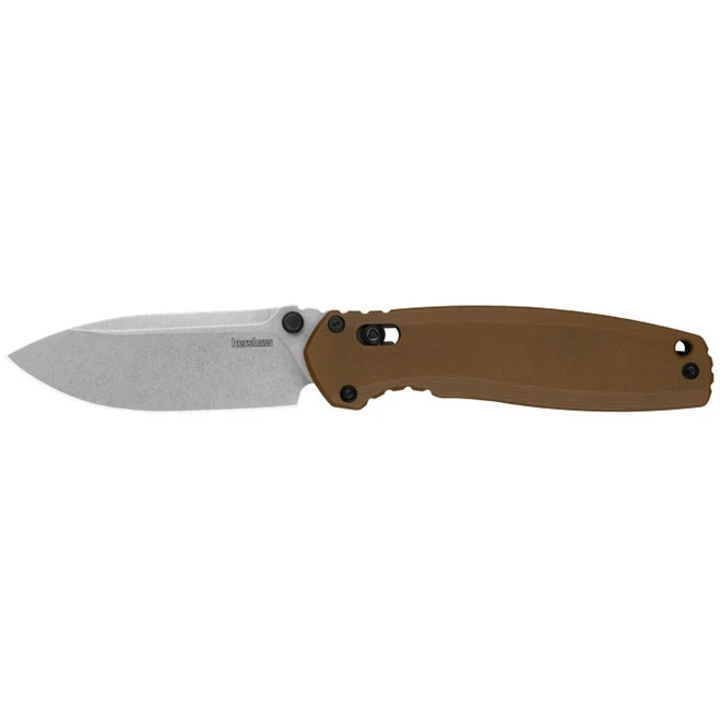 Kershaw Broadside Folding Knife Brown G10 Handle D2 Spear Point Plain Edge 2052 3 Kershaw Broadside Folding Knife Brown G10 Handle D2 Spear Point Plain Edge 2052 - Image 3