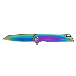 Kershaw Misdirect Folding Knife Rainbow Stainless Steel Handle 4Cr14 Reverse Tanto Plain Rainbow Blade 1365RBW 8 Kershaw Misdirect Folding Knife Rainbow Stainless Steel Handle 4Cr14 Reverse Tanto Plain Rainbow Blade 1365RBW -Grind worx bww 72193.1737645134