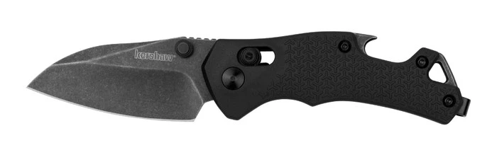 Kershaw Craze Folding Knife Black GFN Handle 8Cr13MoV Reverse Tanto Plain Black Blade KS8337 1 Kershaw Craze Folding Knife Black GFN Handle 8Cr13MoV Reverse Tanto Plain Black Blade KS8337