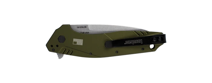 Kershaw Dividend Liner Lock Assisted Knife Olive Alum Handle Composite Blade 1812OLCB 4 Kershaw Dividend Liner Lock Assisted Knife Olive Alum Handle Composite Blade 1812OLCB - Image 4