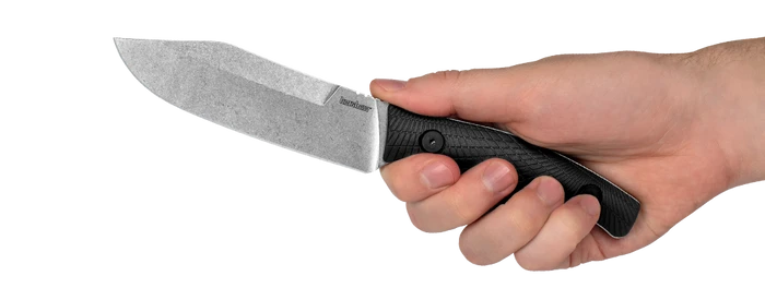 Kershaw Camp 5 Fixed Blade Knife Black GFN Handle Plain Stonewash D2 Blade 1083 3 Kershaw Camp 5 Fixed Blade Knife Black GFN Handle Plain Stonewash D2 Blade 1083 - Image 3