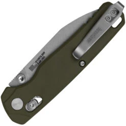 Kershaw Bel Air Folding Knife OD Green Aluminum Handle Magnacut Plain Edge Stonewash Finish KS6105OLSW -Grind worx e51b6284 8e87 4348 936f d669551a8137 85687.1750866295