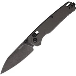 Kershaw Bel Air Folding Knife Gray Aluminum Handle Magnacut Plain Edge Blackwash Finish KS6105GRYBW