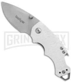 Kershaw Shuffle White Folding Knife Multi-Tool - Bead Blast Plain