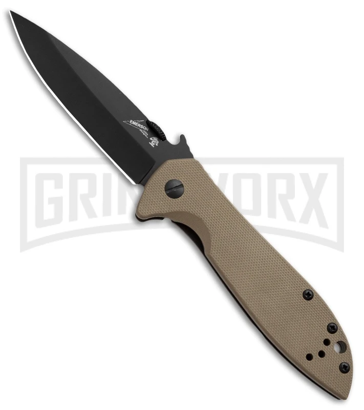 Kershaw Emerson CQC-4K Brown Folding Knife - Black Plain 1 Kershaw Emerson CQC-4K Brown Folding Knife - Black Plain
