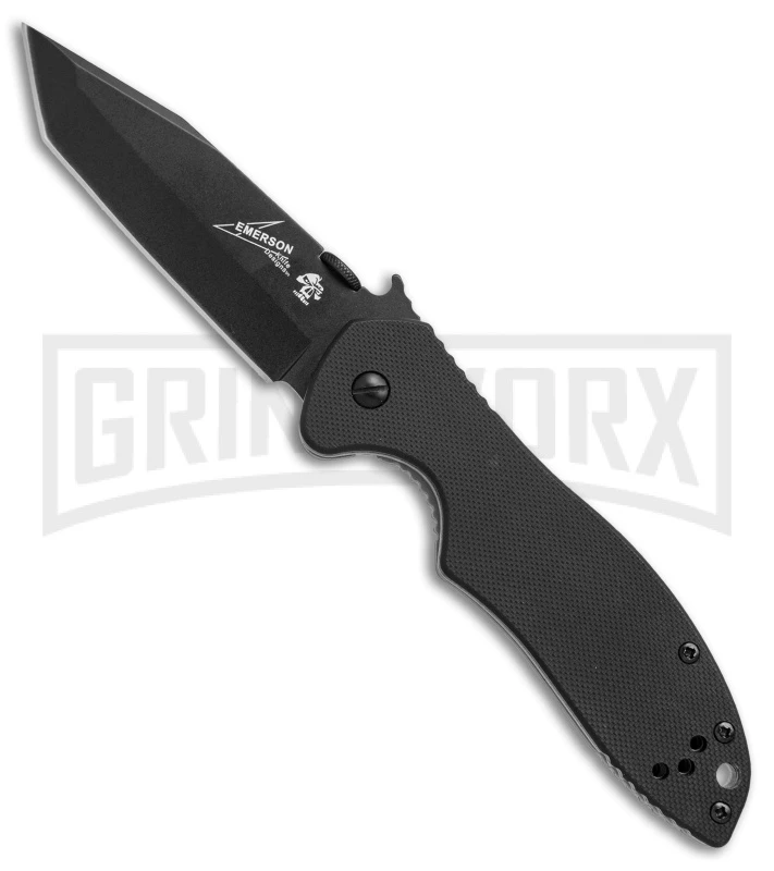 Kershaw Emerson CQC-7K Black G-10 Tanto Knife - Black Plain 1 Kershaw Emerson CQC-7K Black G-10 Tanto Knife - Black Plain