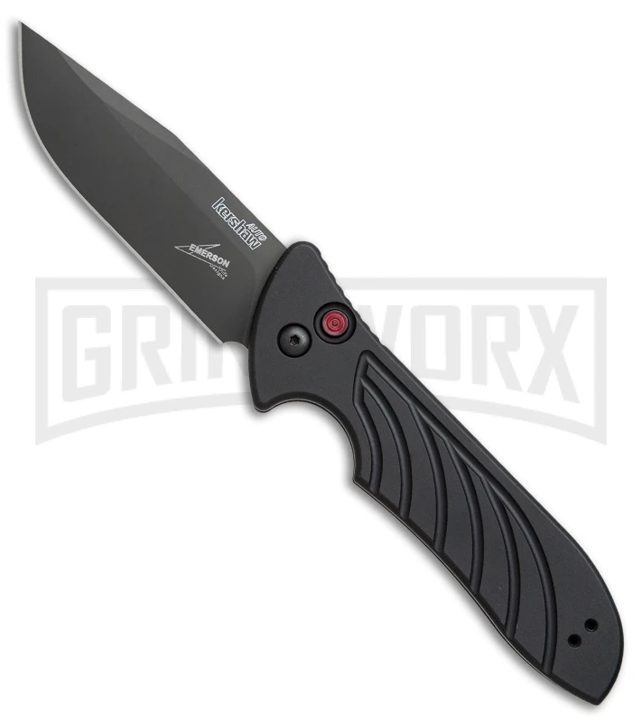 Kershaw Emerson Launch 5 Black Automatic Knife - Black Plain 1 Kershaw Emerson Launch 5 Black Automatic Knife - Black Plain