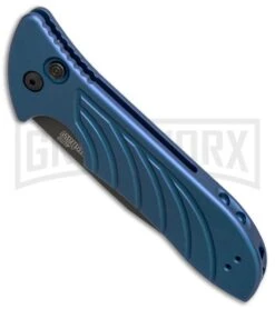 Kershaw Emerson Launch 5 Blue Automatic Knife - Black Plain 5 Kershaw Emerson Launch 5 Blue Automatic Knife - Black Plain -Grind worx kershaw emerson launch 5 blue ker7600blublk BHQ 37457 er spine large