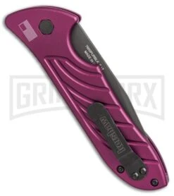 Kershaw Emerson Launch 5 Purple Automatic Knife - Black Plain 5 Kershaw Emerson Launch 5 Purple Automatic Knife - Black Plain -Grind worx kershaw emerson launch 5 purple black 7600 PURBLK BHQ 49650 er side large 1