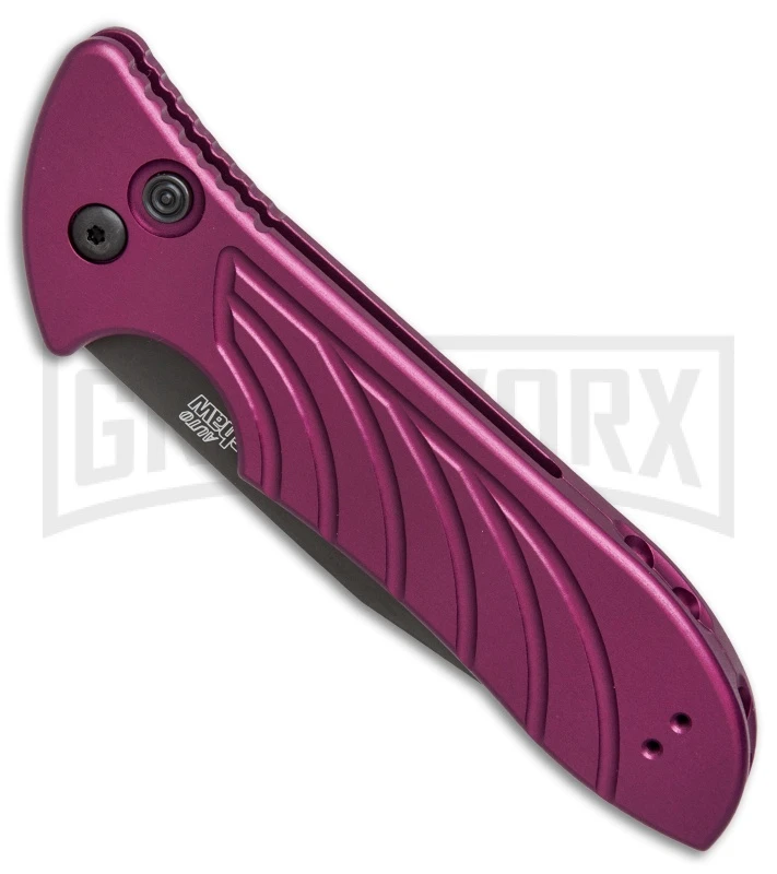 Kershaw Emerson Launch 5 Purple Automatic Knife - Black Plain 2 Kershaw Emerson Launch 5 Purple Automatic Knife - Black Plain - Image 2