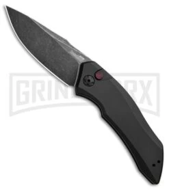 Kershaw Launch 1 Black Aluminum Automatic Knife - Blackwash Plain