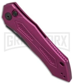Kershaw Launch 6 Purple Automatic Knife - Black Plain 5 Kershaw Launch 6 Purple Automatic Knife - Black Plain -Grind worx kershaw launch 6 purple ker7800purblk BHQ 37458 er spine large 1
