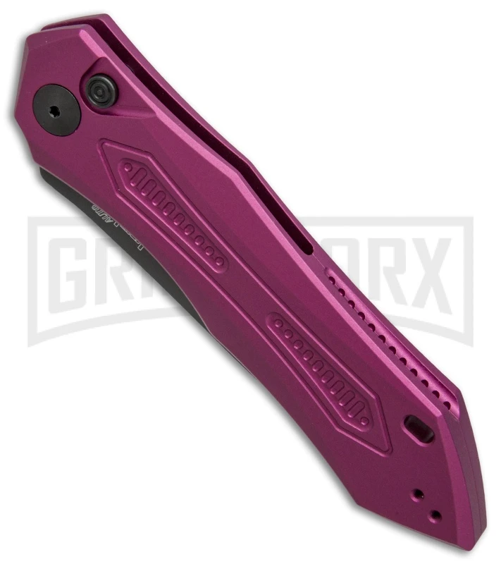 Kershaw Launch 6 Purple Automatic Knife - Black Plain 3 Kershaw Launch 6 Purple Automatic Knife - Black Plain - Image 3
