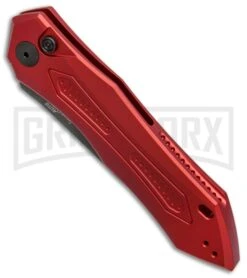 Kershaw Launch 6 Red Automatic Knife - Black Plain 7 Kershaw Launch 6 Red Automatic Knife - Black Plain -Grind worx kershaw launch 6 red ker7800rdblk BHQ 37456 er spine large