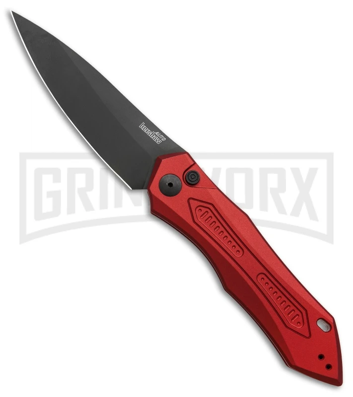 Kershaw Launch 6 Red Automatic Knife - Black Plain 1 Kershaw Launch 6 Red Automatic Knife - Black Plain