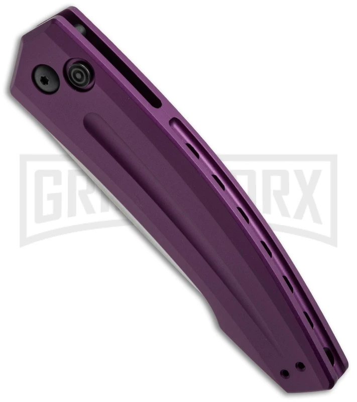 Kershaw Launch 2 Purple Aluminum Automatic Knife - Stonewash Plain 2 Kershaw Launch 2 Purple Aluminum Automatic Knife - Stonewash Plain - Image 2