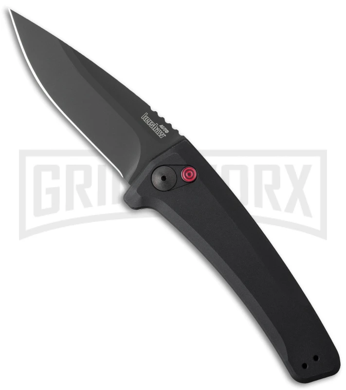 Kershaw Launch 3 Black Aluminum Automatic Knife - Black Plain 1 Kershaw Launch 3 Black Aluminum Automatic Knife - Black Plain