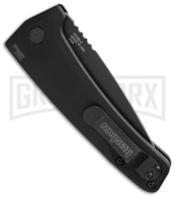 Kershaw Launch 3 Black Aluminum Automatic Knife - Black Plain 6 Kershaw Launch 3 Black Aluminum Automatic Knife - Black Plain -Grind worx kershaw launch auto 3 7300blk side cm large