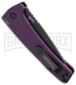 Kershaw Launch 3 Purple Automatic Knife - Black Plain 5 Kershaw Launch 3 Purple Automatic Knife - Black Plain -Grind worx kershaw launch auto 3 black dlc purple side cm large
