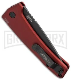 Kershaw Launch 3 Red Automatic Knife - Black Plain 5 Kershaw Launch 3 Red Automatic Knife - Black Plain -Grind worx kershaw launch auto 3 black dlc red side cm large