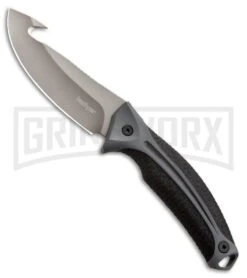 Kershaw LoneRock Large Gut Hook Fixed Blade Knife - Gray Plain