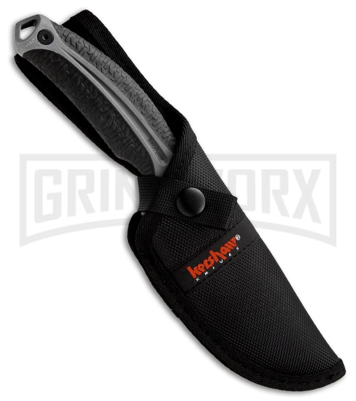 Kershaw LoneRock Large Gut Hook Fixed Blade Knife - Gray Plain 2 Kershaw LoneRock Large Gut Hook Fixed Blade Knife - Gray Plain - Image 2