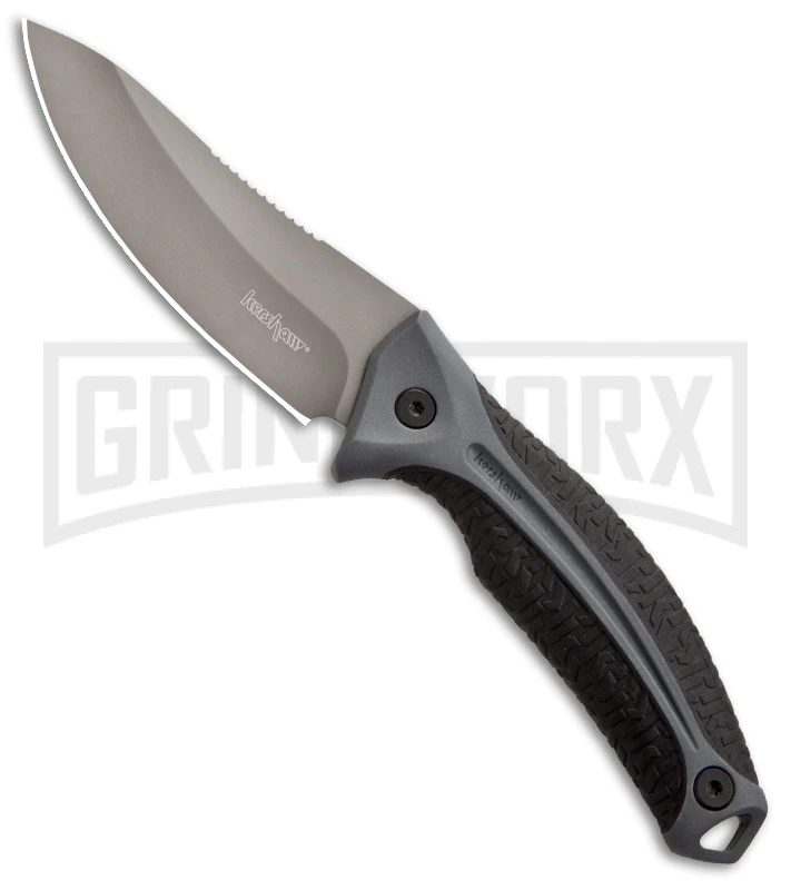 Kershaw LoneRock Small Fixed Blade Knife - Gray Plain 1 Kershaw LoneRock Small Fixed Blade Knife - Gray Plain