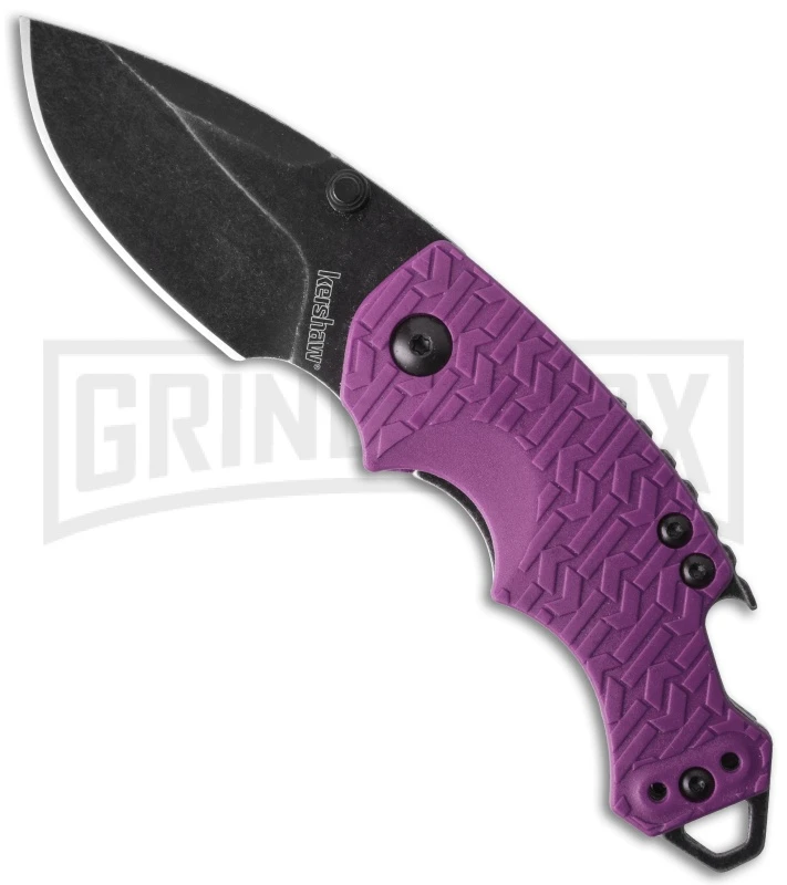 Kershaw Shuffle Liner Lock Knife Purple - BlackWash Drop Point 1 Kershaw Shuffle Liner Lock Knife Purple - BlackWash Drop Point