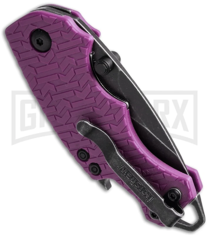 Kershaw Shuffle Liner Lock Knife Purple - BlackWash Drop Point 2 Kershaw Shuffle Liner Lock Knife Purple - BlackWash Drop Point - Image 2