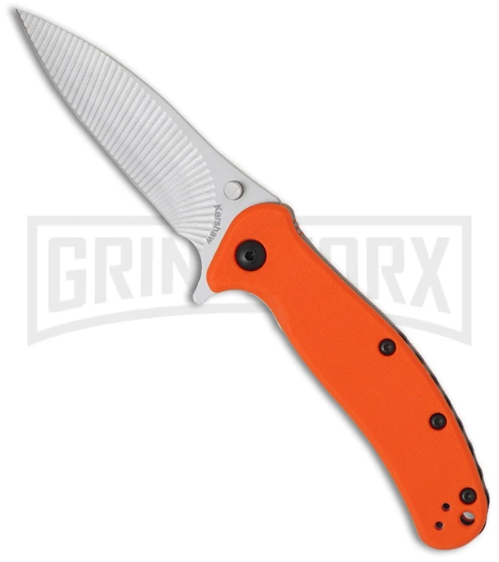 Kershaw Zing Orange Folding Knife - Bead Blast Plain 1 Kershaw Zing Orange Folding Knife - Bead Blast Plain