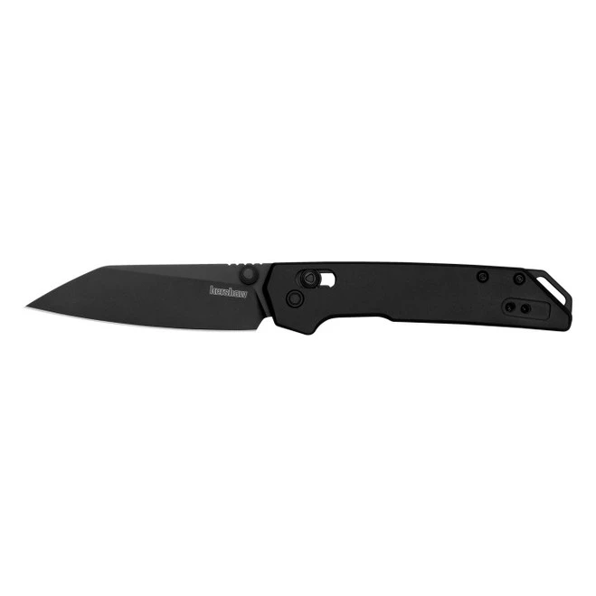 Kershaw Mini Iridium Folding Knife Black Aluminum Handle D2 Reverse Tanto Plain Black Blade 2051RBLK 1 Kershaw Mini Iridium Folding Knife Black Aluminum Handle D2 Reverse Tanto Plain Black Blade 2051RBLK