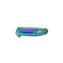 Kershaw Outcome Folding Knife Rainbow Stainless Steel Handle 8Cr13MoV Drop Point Plain Edge 2044RBW
